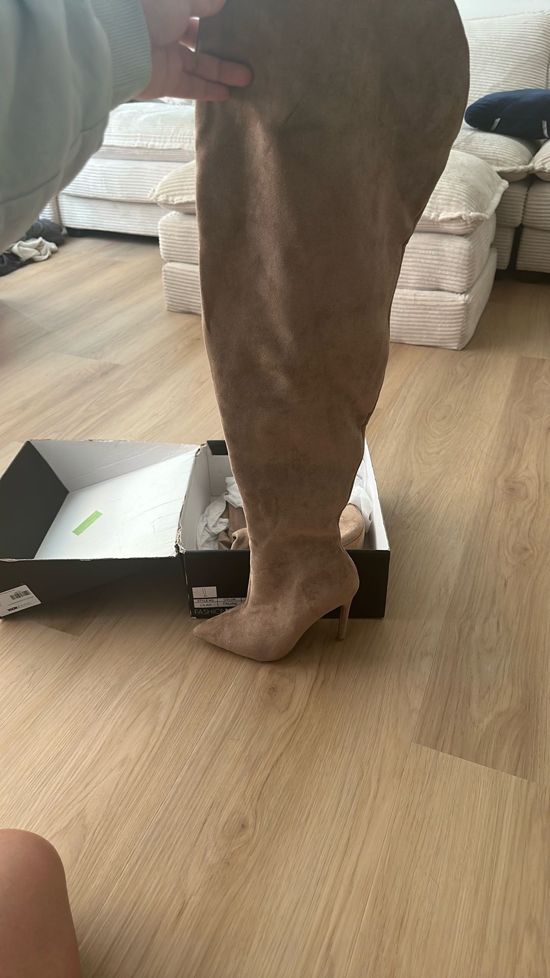 Thigh High Boot Heel