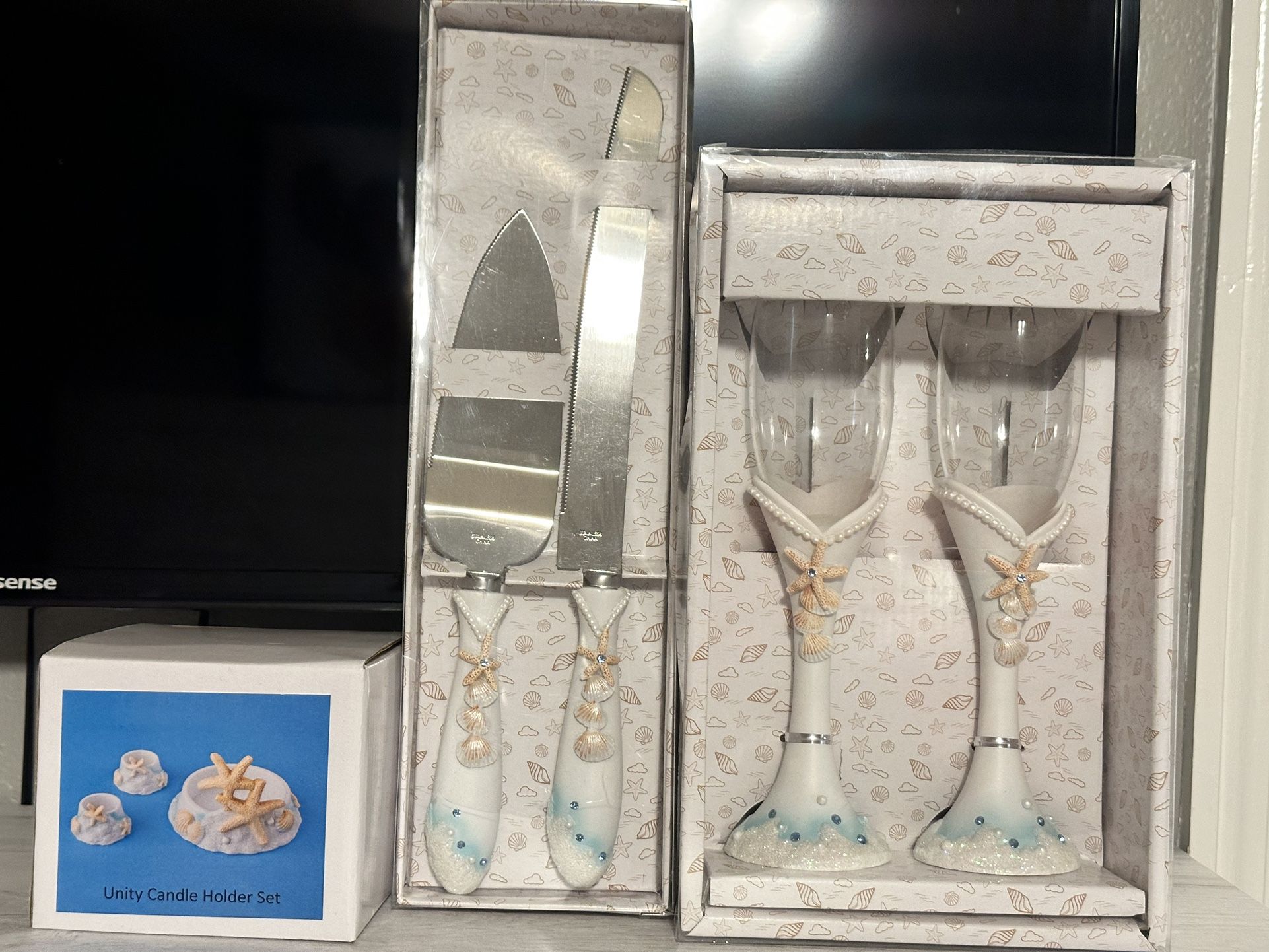 Wedding Glass Set/cake Set/candle Holder Set