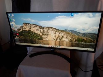 LG Monitor34" Inch Class 21:9 UltraWide Full HD IPS LED Monitor Refresh Rate 75 Up, Model: 34UM61-P HDMI Cable Included