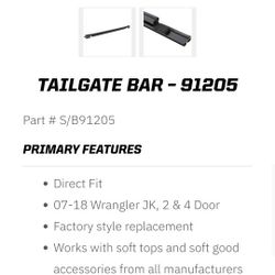 Jeep Wrangler Tailgate Bar