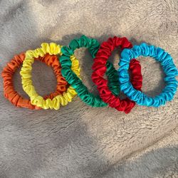 Brand New Skinny Scrunchie Colorful Set 