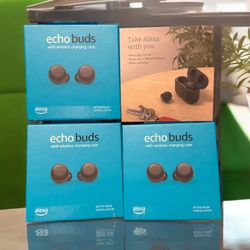 Amazon Echo Buds with Active Noise Cancellation (newest model), Wireless charging case, Black