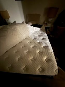Queen mattress and metal frame