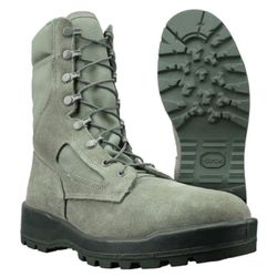 WELLCO Mens Sage Green Air Force Temperate Weather Vibram Lace Up Combat Boots