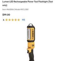 New in Box Dewalt Area Light