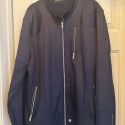 INC International Concepts Navy Bomber Jacket