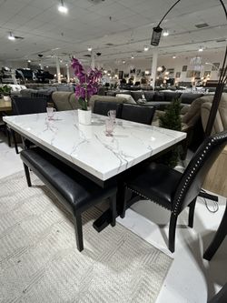 Faux Marble Table Set