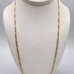 14kt Figaro Link Chain 24" 9.3G