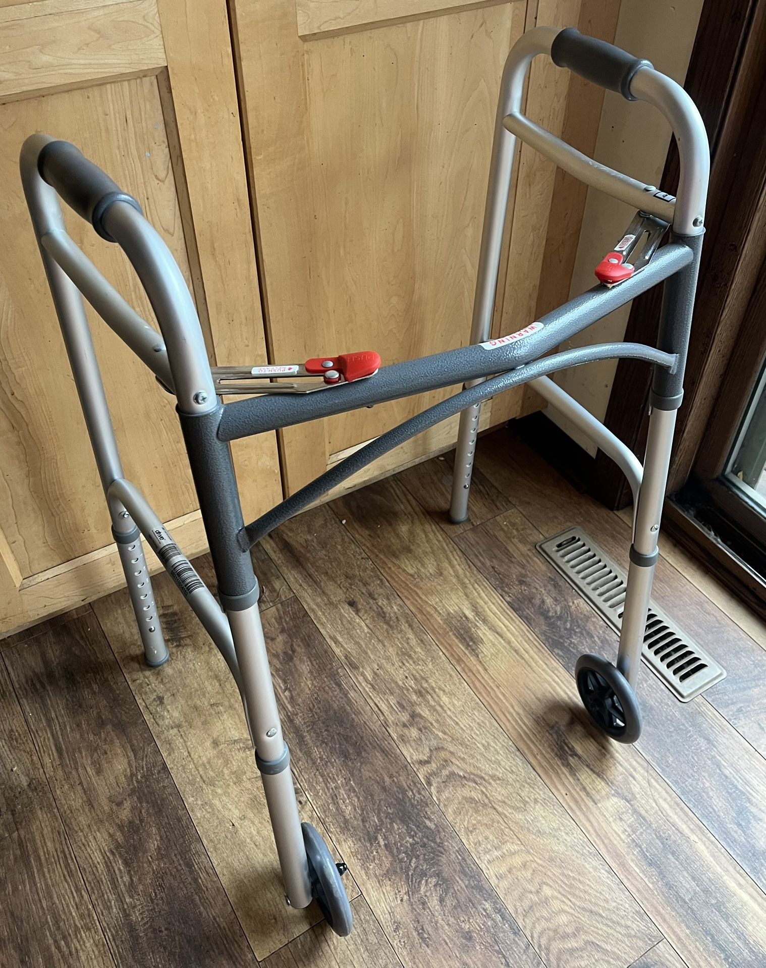 Drive Medical Adj Height Folding Wheeled Walker (NEW)