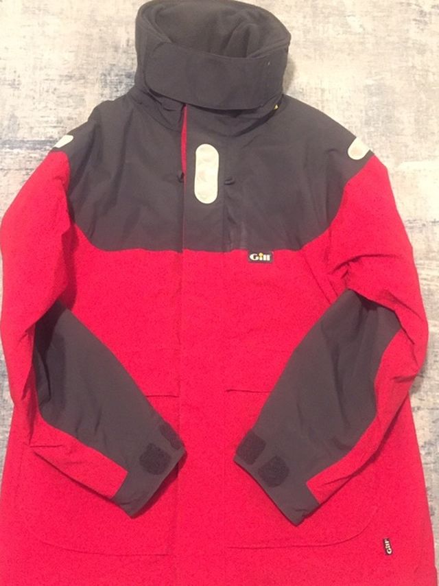Gill Key West OS2 Jacket & Trousers, size Large, red, foul weather gear