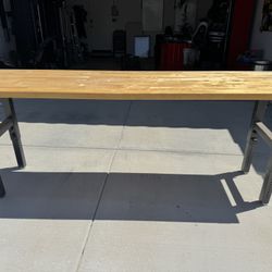 8 Foot Adjustable Height Gladiator Workbench