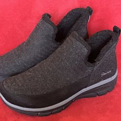 SKECHERS EASY GOING WINTER KISS BOOTIE RELAXED BOOTS WOMENS SHOES 11 GRAY ‼️ NEW ‼️ HUNDRED Of BRANDED Shoes This Size Here ...
