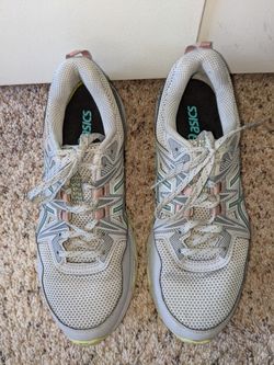 Women's ASICS GEL-Venture 8 Trail Running Shoes Grey 9.5 Wide.