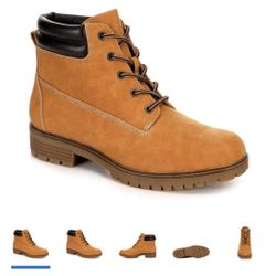 Womens Lace-Up Boots, (Timberland Style) Tan Color