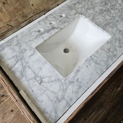 WYNDHAM COLLECTION CARRARA 72IN MARBLE VANITY 