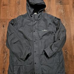 Vintage Carhartt Duck Jacket Hoodie Raincoat Men 2XL TALL Full Zip Parka Outdoor