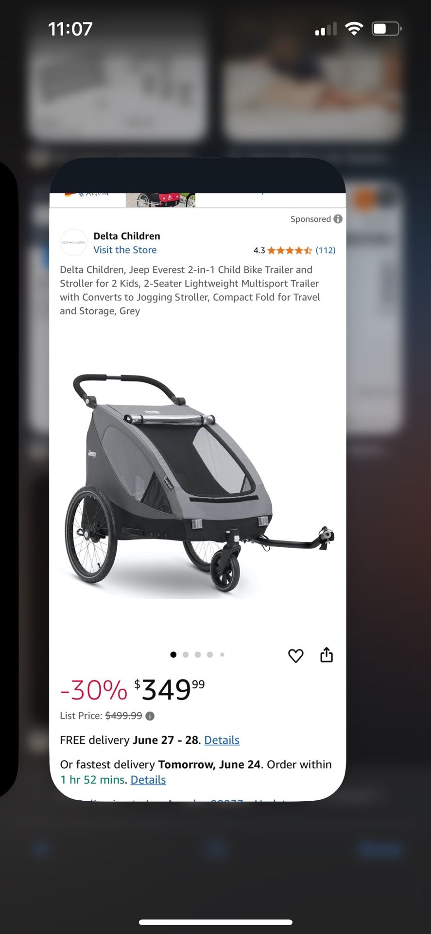 Jeep Delta Trailer For Kids