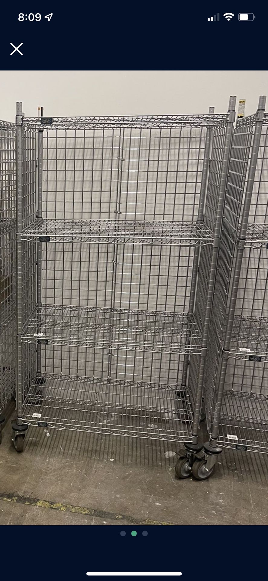 Uline Chrome Security Cart