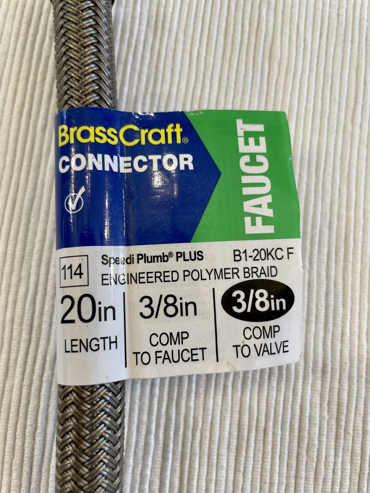 BrassCraft 20” Polymer Braided Hose Connector