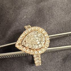 1Qt Gold Diamon Ring  Engagement 