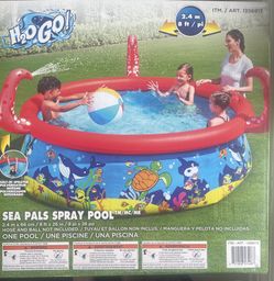 New In Box H2OGO! Sea Pals Spray Pool 8 Feet  Swimming Pool  