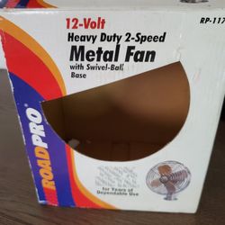 12 Volt Metal Truck Or Car Fan, See Notes