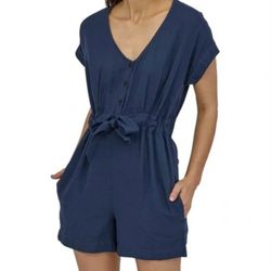 Patagonia Romper Stone Blue Organic Cotton New
