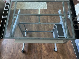 Glass Top Craft Table