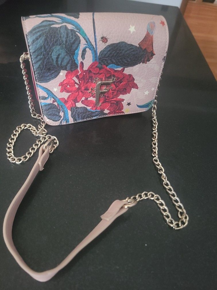Beautiful Spring Or Summer Floral Purse. Leather Fiorelli