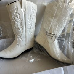 Women Cowboy Boots White 
