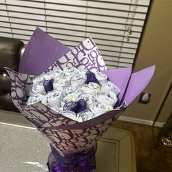 Baby Diaper Bouquet Purple