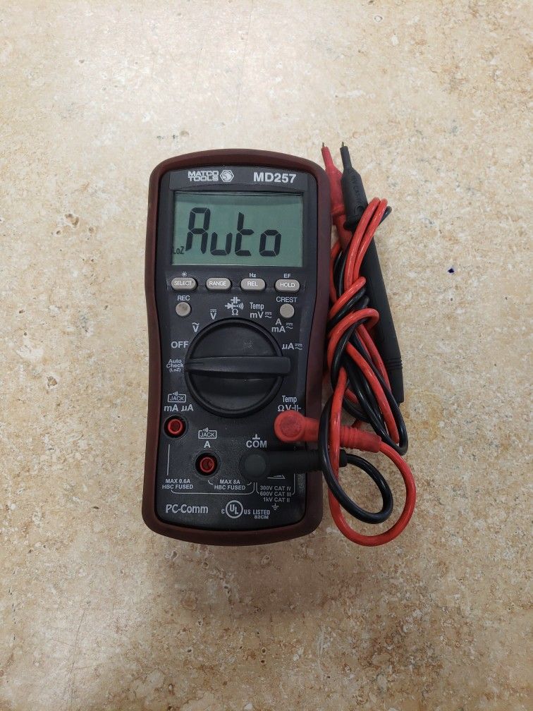 Matco Tools MD257 Multimeter With Leads