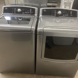 Grey Kenmore Impeller Style Washing Machine and Electric Dryer Set