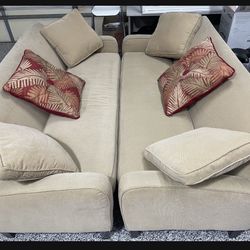 2 Bernhardt Couches With Pillows