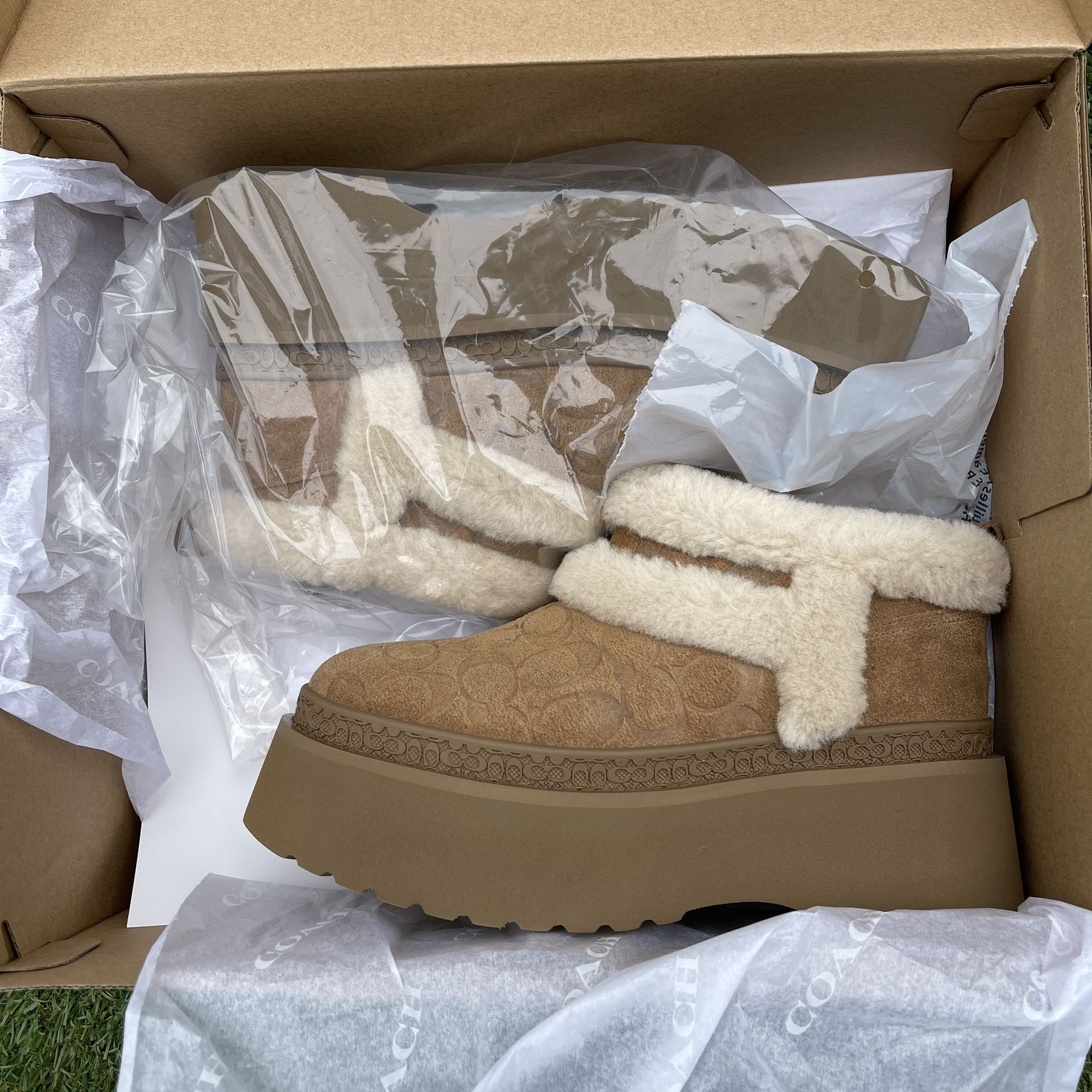 Coach Platform Suede Boots