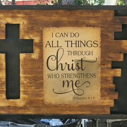 Hand Crafted 3d Led Cross Display