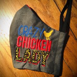 Duck And Chicken Face Masks Embroidered