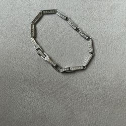 Swarovski silver crystal link  bracelet