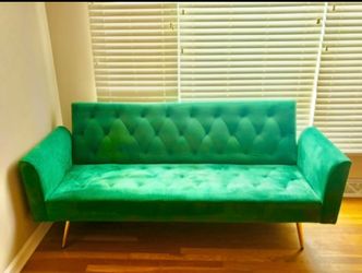 Green Suede Futon