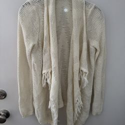 New Sweater Cream With Gold Shimmer  Size L