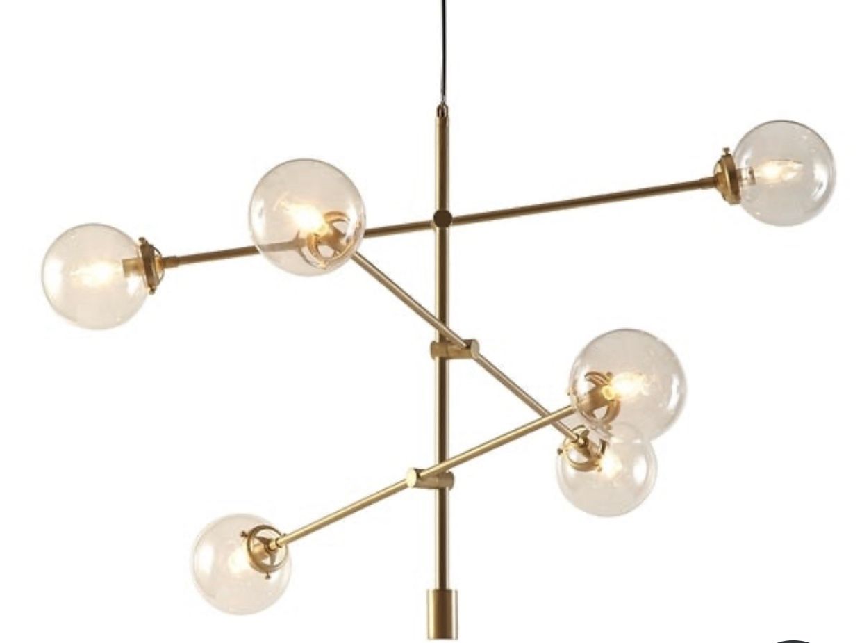 6 light Sputnik chandelier