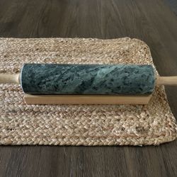 Green Marble Rolling Pin