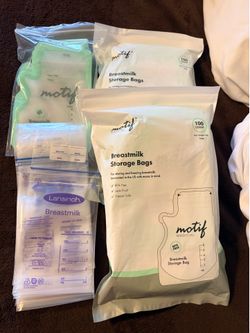 Breast milk storage bags