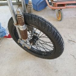 Motorcycle Tire N Fork..