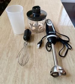 Parini 2-Speed Electric Immersion Blender • 200W • Multi-Attachment Set