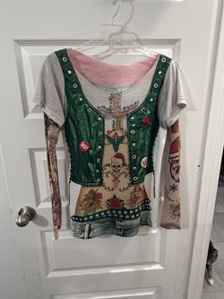 Women’s Christmas Shirt w/tattoos