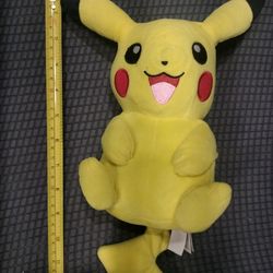 9" Tall Pikachu Plush Toy - By Jazwares.