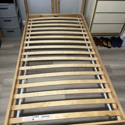 Used Twin Bed Frame Includes a Tananger Foam Topper