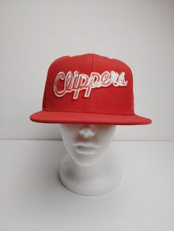 adidas Men's LA Clippers City Pulse Flat brim Snapback Adjustable Hat-Red O/S