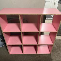 Pink Cube Shelf Organizer 